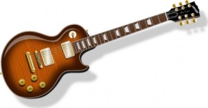 guitar-with-flametop-finish-clip-art